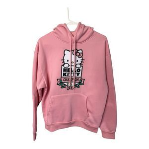Hello Kitty Champion Pink Hoodie HK Athletic Dept Graphic Size L